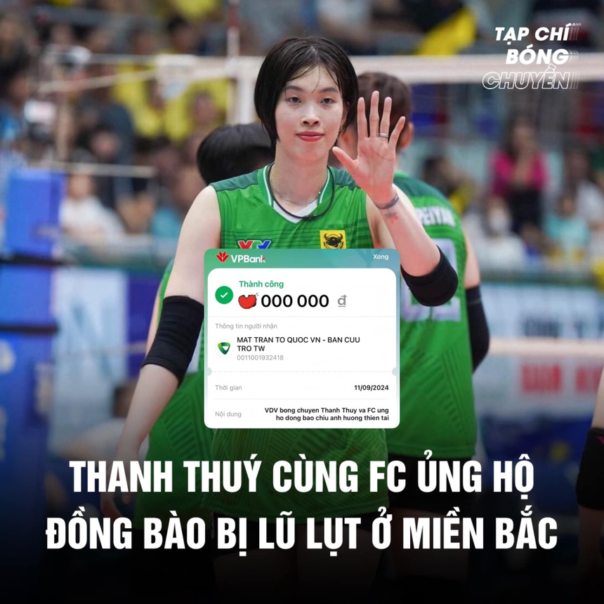 Trần Thị Thanh Thúy, Ánh Viên và hoa khôi bóng chuyền được cộng đồng mạng khen ngợi vì hành động cao đẹp với đồng bào bị lũ lụt - Ảnh 1.