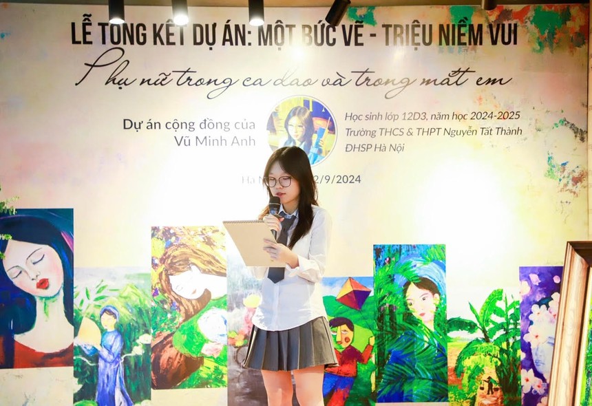 "Một nét vẽ – Triệu niềm vui": Dự án cộng đồng qua các tác phẩm hội họa của một nữ sinh Hà Nội - Ảnh 1.