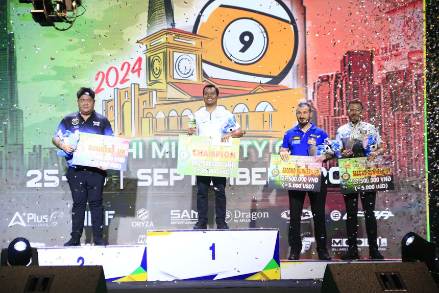 "Efren Reyes mới" thể hiện đẳng cấp, chinh phục tiền thưởng hàng tỷ đồng ở TP.HCM - Ảnh 2. "Efren Reyes mới" thể hiện đẳng cấp, chinh phục tiền thưởng hàng tỷ đồng ở TP.HCM - Ảnh 2.