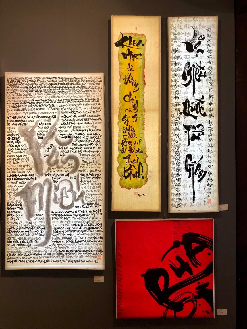 Đan xen xưa & nay trong thư pháp chữ Quốc ngữ - Ảnh 3. Đan xen xưa & nay trong thư pháp chữ Quốc ngữ - Ảnh 3.