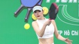 Ca sĩ Minh Hằng thu hút CĐV khi dự giải Pickleball