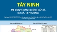 96 đơn vị hành chính cấp xã của tỉnh Tây Ninh năm 2025