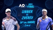 Link xem trực tiếp Sinner vs Zverev 15h30 hôm nay, CK đơn nam Úc mở rộng 2025