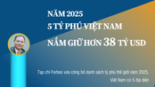 5 tỷ phú Việt Nam nắm giữ hơn 38 tỷ USD