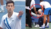VIDEO clip Novak Djokovic hất bóng trúng mặt trọng tài dây ở US Open 2020