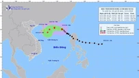 Bão số 8 giật cấp 11 di chuyển theo hướng Tây Tây Bắc