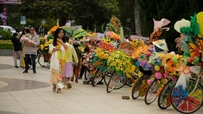 Mãn nhãn với xe đạp hoa làm từ rác tái chế chào mừng Festival hoa Đà Lạt