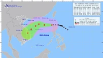 Thời tiết ngày 8/11: Bão YINXING hướng vào Biển Đông với sức gió giật cấp 17