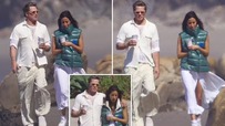 Ảnh lãng mạn hiếm hoi của Brad Pitt và bạn gái trên bãi biển