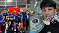 Nguyễn Trần Duy Nhất ‘khoe’ gương mặt bầm tím sau khi vô địch, cùng đội Muay Việt Nam giành hàng loạt HC ở Thái Lan