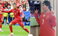 Hôn thê gây chú ý với màn ăn mừng táo bạo sau đêm lịch sử của Ronaldo
