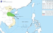 Áp thấp nhiệt đới giữ cường độ, di chuyển nhanh trên vùng biển Quảng Trị - Huế