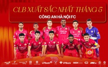 CLB CAHN nhận hat-trick giải thưởng tháng 5 V-League