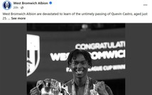 Cựu cầu thủ West Brom qua đời ở tuổi 25 sau khi đột quỵ trên sân