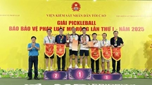 Tổ chức thành công Giải Pickleball Báo Bảo vệ pháp luật lần thứ Nhất