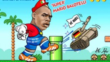 "Super" Mario Balotelli đá bay "xe tăng" Đức về nước