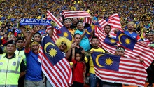 Có khoảng 500 CĐV Malaysia cổ vũ đội nhà tại sân Mỹ Đình