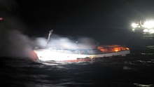 2 thủy thủ Việt Nam mất tích trên tàu cá Hàn Quốc bị cháy