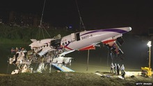 Vụ rơi máy bay tại Đài Loan: 31 người đã thiệt mạng
