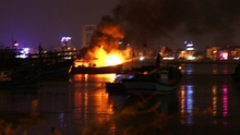 Cháy tàu hàng đang neo đậu ở thành phố Vũng Tàu