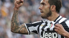 Juventus mất Carlos Tevez trước lượt về bán kết Cúp Italy