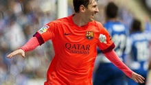 Messi tri ân Tito Villanova sau trận thắng Espanyol