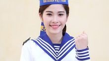 Ngắm hoa khôi Nguyễn Thị Lệ Nam Em: đẹp tinh khôi trong trang phục hải quân