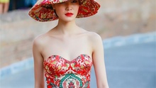 Áo dài Hoa hậu Thùy Dung mặc bị cho là giống Trung Quốc