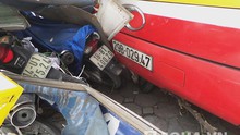 Những hình ảnh kinh hoàng vụ lái xe buýt ngủ gật, đâm hàng chục xe máy ở Hà Nội