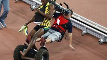 Usain Bolt tức tối vì bị cameraman đâm phải: 'Anh ta cố giết tôi'