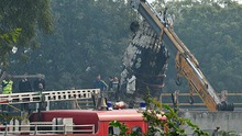 CHÙM ẢNH: Rơi máy bay quân sự tại Ấn Độ, 10 người thiệt mạng