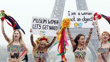 VIDEO: Nhận diện 'nhóm nữ ngực trần FEMEN' gây náo loạn Paris