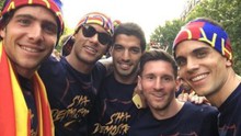 VIDEO: Barca diễu hành ăn mừng chức vô địch Liga trên xe bus