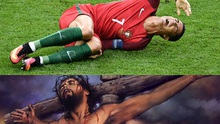 Chị gái so sánh cảnh Ronaldo bị triệt hạ với hình ảnh… Chúa Jesus bị đóng đinh