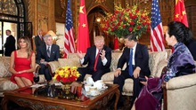 HÌNH ẢNH: Ông Trump - ông Tập trò chuyện thân tình trước giờ ăn tối