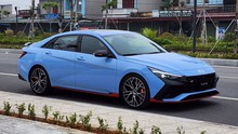 Hyundai Elantra N 2022 lần đầu lộ diện: Ngoại hình bắt mắt, phả hơi nóng lên Civic Type R