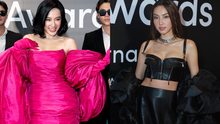 Hoa hậu Thùy Tiên khoe vóc dáng nóng bỏng đọ sắc cùng Angela Phương Trinh trên thảm đỏ