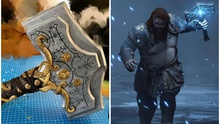 Quá đam mê God of War Ragnarok, nam game thủ tự tay chế tạo búa thần của Thor phiên bản đời thực
