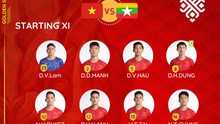 Đội hình ra sân Việt Nam vs Myanmar: Quang Hải và Văn Hậu đá chính 