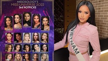 Ngọc Châu bất ngờ 'bay màu' khỏi bảng xếp hạng Miss Universe 2022 của Missosology