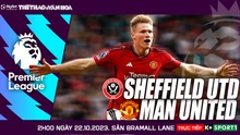 Nhận định bóng đá Sheffield vs MU (2h00 hôm nay), Vòng 9 giải Ngoại hạng Anh