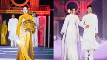 Hồng Diễm – Mai Ngọc dịu dàng với áo dài của Dũng Nguyễn