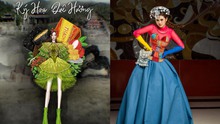 NTK Thạch Linh đưa hình ảnh vải thiều Thanh Hà, bánh đậu xanh Hải Dương lên sàn diễn thời trang