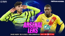 Nhận định bóng đá Arsenal vs Lens, vòng bảng Cúp C1 châu Âu (03h00 hôm nay 30/11)