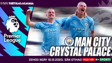 Nhận định bóng đá Man City vs Crystal Palace, Ngoại hạng Anh vòng 17 (22h00 hôm nay)