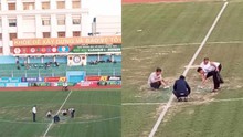 BTC sân Khánh Hòa có động thái kì lạ để biến sân 'cát biến thành cỏ' trước trận gặp SLNA ở V-League