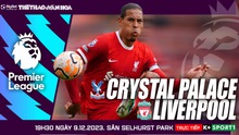 Nhận định Crystal Palace vs Liverpool, Ngoại hạng Anh vòng 16 (19h30 hôm nay)