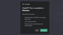 ChatGPT đã có mặt tại Việt Nam
