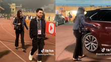 “Giữ” vợ Hoa hậu khư khư nhưng Chủ tịch CLB Hà Nội lại gây tranh cãi vì không mở cửa xe cho vợ: Ngôn tình chỉ có trên phim thôi?