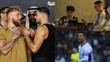 Sau khi lập hat-trick, Ronaldo tới xem trận boxing tỷ view ở Saudi Arabia